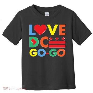 Colorful Love Heart DC Go-Go Washington D.C. Toddler T-Shirt