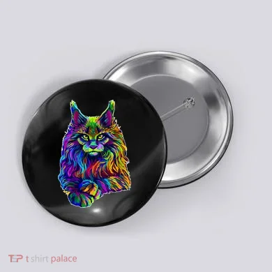 Colorful Lynx Button