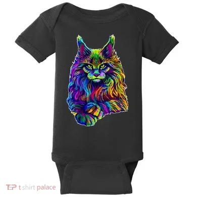 Colorful Lynx Baby Bodysuit