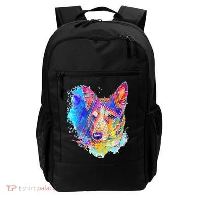 Colorful Mirror Pattern Corgi Dog Backpack