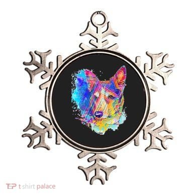 Colorful Mirror Pattern Corgi Dog Ornament