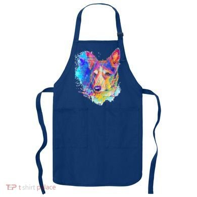 Colorful Mirror Pattern Corgi Dog Apron