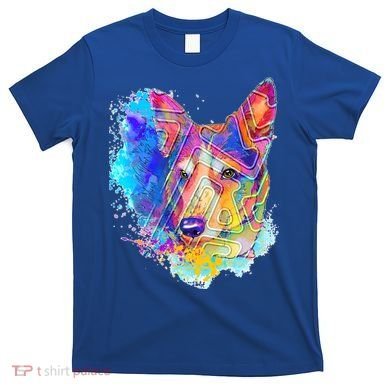 Colorful Mirror Pattern Corgi Dog T-Shirt