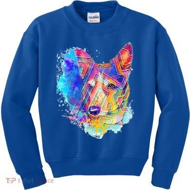Colorful Mirror Pattern Corgi Dog Kids Sweatshirt