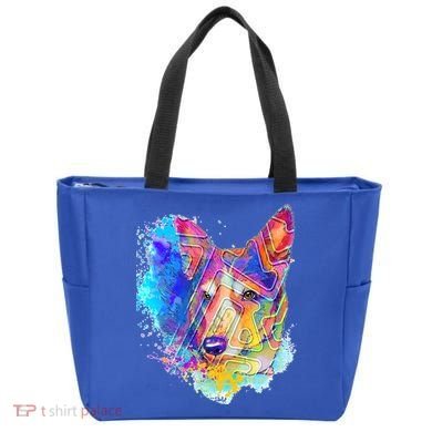 Colorful Mirror Pattern Corgi Dog Bag