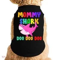 Colorful Mommy Shark Doo Doo Doo Doggie Tank thumb 0