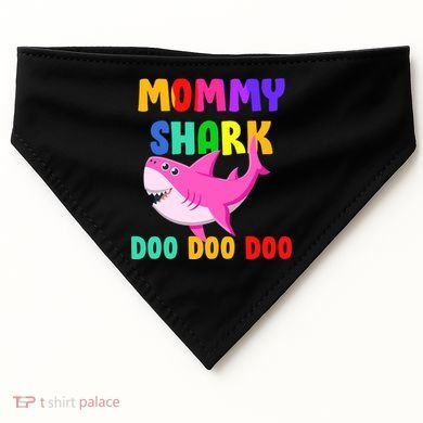 Colorful Mommy Shark Doo Doo Doo USA-Made Doggie Bandana