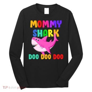 Colorful Mommy Shark Doo Doo Doo Long Sleeve Shirt