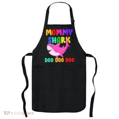 Colorful Mommy Shark Doo Doo Doo Apron