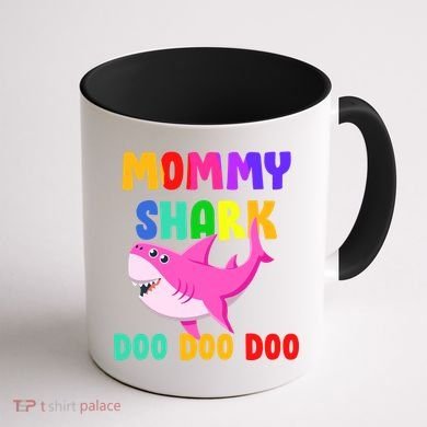 Colorful Mommy Shark Doo Doo Doo Coffee Mug back