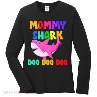 Colorful Mommy Shark Doo Doo Doo Women's Long Sleeve Shirt
