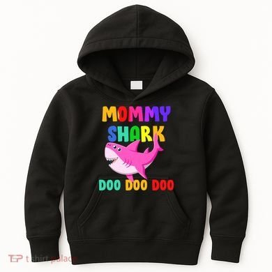 Colorful Mommy Shark Doo Doo Doo Kids Hoodie