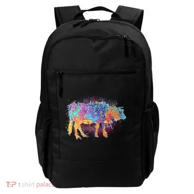 Colorful Pattern Cow Splatter Backpack
