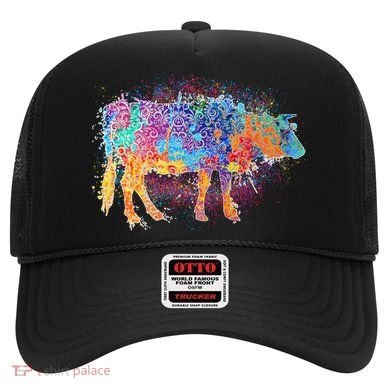 Colorful Pattern Cow Splatter Hat