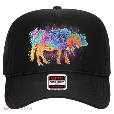 Colorful Pattern Cow Splatter Hat