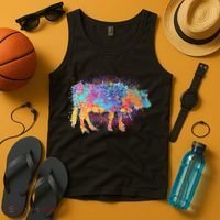 Colorful Pattern Cow Splatter Tank Top thumb 4