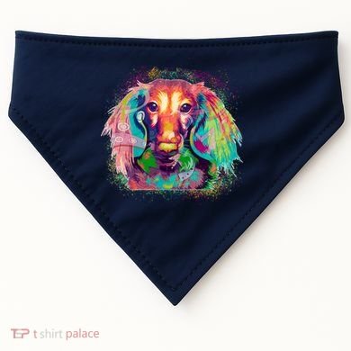 Colorful Pattern Dachshund Dog USA-Made Doggie Bandana