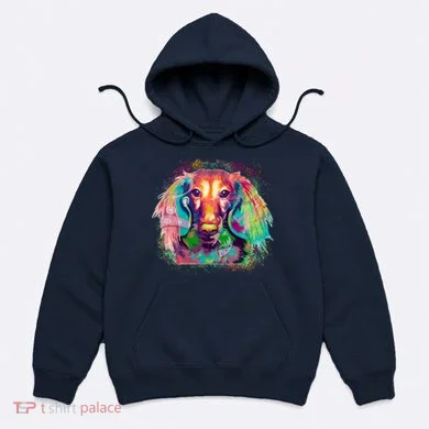 Colorful Pattern Dachshund Dog Hoodie
