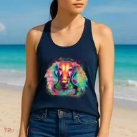Colorful Pattern Dachshund Dog Women's Tank Top thumb 2