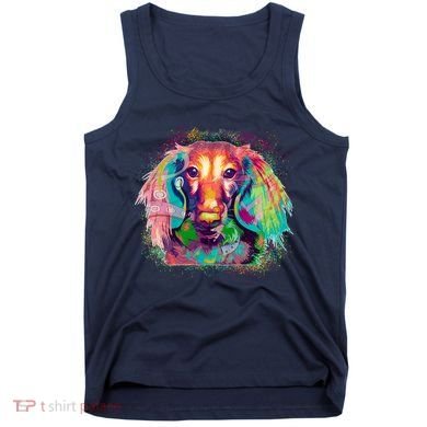 Colorful Pattern Dachshund Dog Tank Top