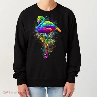 Colorful Pattern Flamingo Women's Sweatshirt