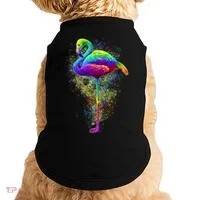 Colorful Pattern Flamingo Doggie Tank thumb 0