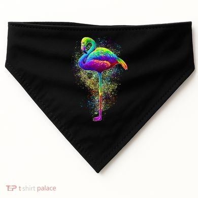 Colorful Pattern Flamingo USA-Made Doggie Bandana