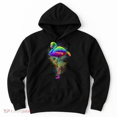 Colorful Pattern Flamingo Hoodie