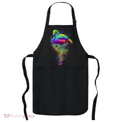 Colorful Pattern Flamingo Apron