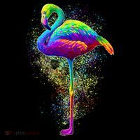 Colorful Pattern Flamingo T-Shirt thumb 7
