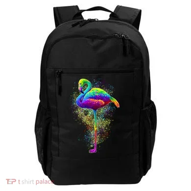 Colorful Pattern Flamingo Backpack