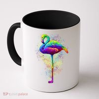 Colorful Pattern Flamingo Coffee Mug thumb 0