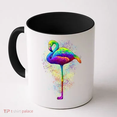 Colorful Pattern Flamingo Coffee Mug