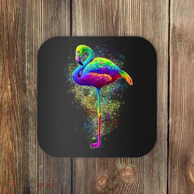 Colorful Pattern Flamingo Coaster