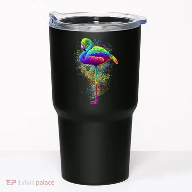 Colorful Pattern Flamingo Tumbler