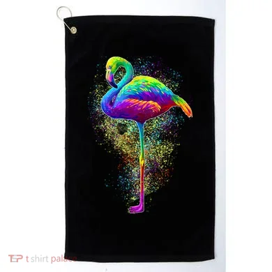 Colorful Pattern Flamingo Golf Towel