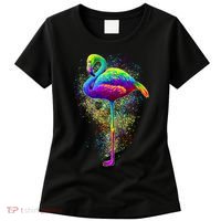 Colorful Pattern Flamingo Women's T-Shirt thumb 0