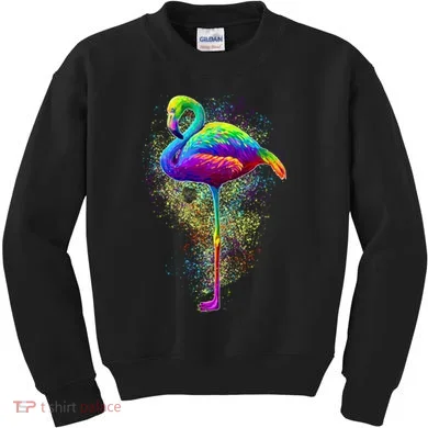 Colorful Pattern Flamingo Kids Sweatshirt