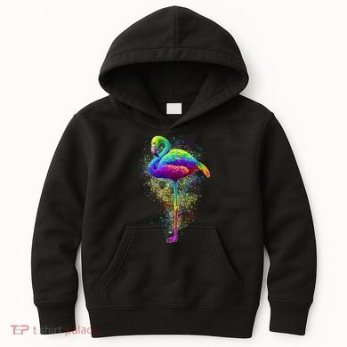 Colorful Pattern Flamingo Kids Hoodie