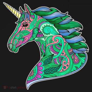 Colorful Pattern Unicorn USA-Made Doggie Bandana