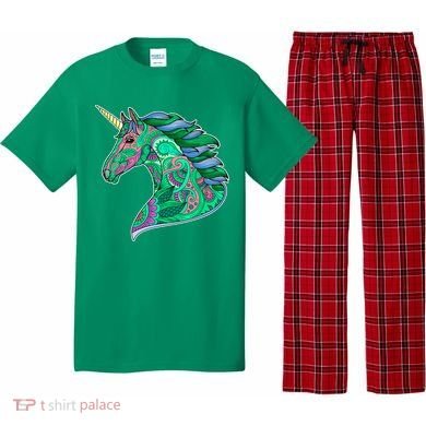Colorful Pattern Unicorn Pajama Set