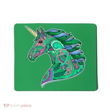 Colorful Pattern Unicorn Mousepad