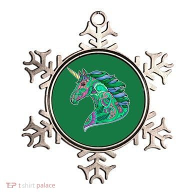 Colorful Pattern Unicorn Ornament