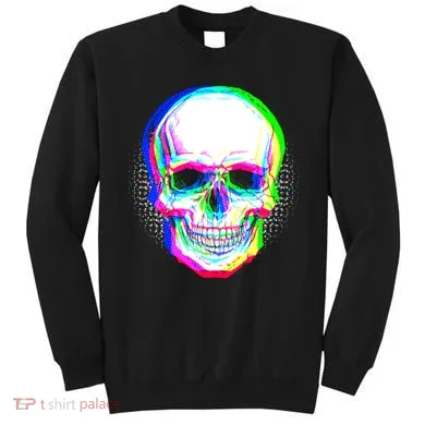 Colorful Pixelated Skull  Sweatshirt