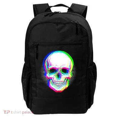 Colorful Pixelated Skull  Backpack