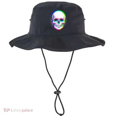 Colorful Pixelated Skull  Bucket Hat