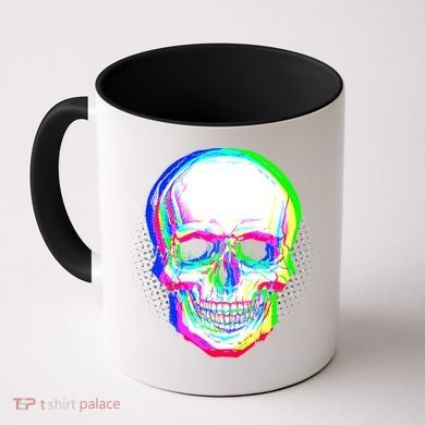 Colorful Pixelated Skull  Coffee Mug