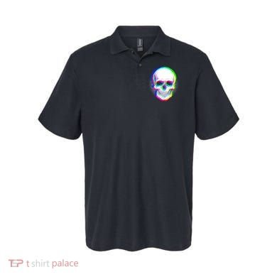 Colorful Pixelated Skull  Polo
