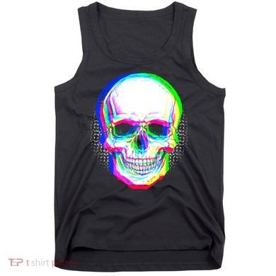 Colorful Pixelated Skull  Tank Top