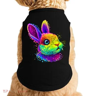 Colorful Rabbit Bunny Art Doggie Tank